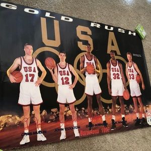 Vintage 1992 Kelloggs Team USA Gold Rush Poster